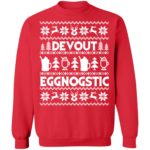 Devout Eggnostic Eggnog Christmas sweater