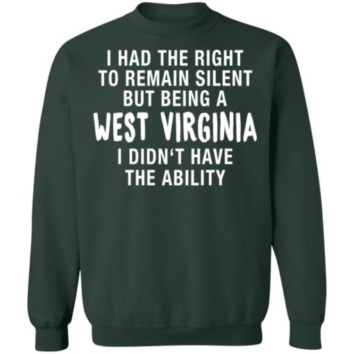 I had the right to remain silent be being a west Virginia shirt