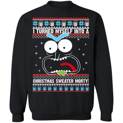 I turned myself into a Christmas sweater Morty