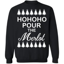 HO HO HO Pour the Merlot Christmas sweater - Sweatshirt, Black