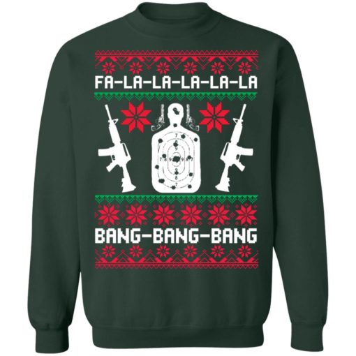 Fa la la la la Bang Bang Bang AR-15 Gun Christmas ugly sweater