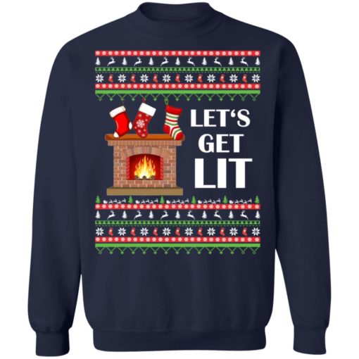Let’s get lit Christmas Stocking Christmas sweater