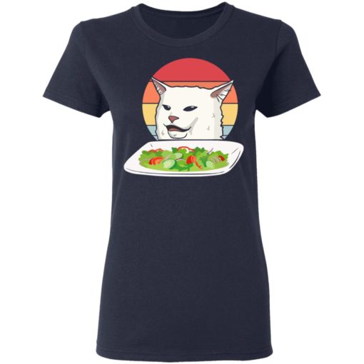 Cat Meme Woman Yelling at Cat Vintage shirt