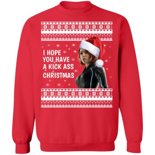 Black Widow I Hope You Have A Kick Ass Christmas Sweater