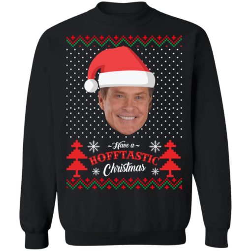 David Hasselhoff Have a Hofftastic Christmas sweater