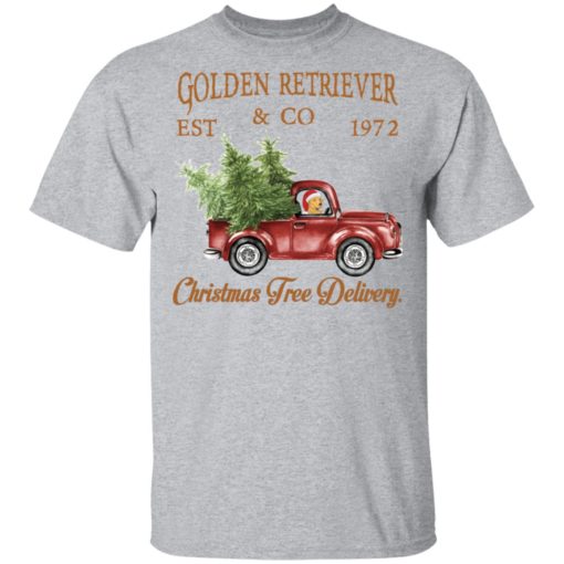 Golden Retriever Christmas Tree delivery shirt
