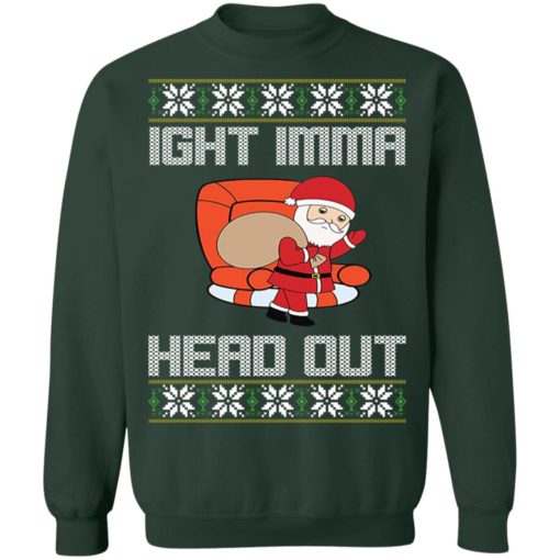Ight Imma Head Out Santa Christmas Sweater