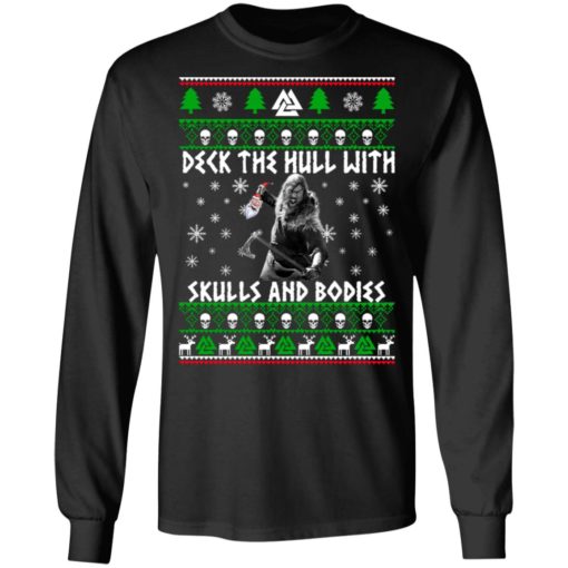 Viking Deck the hull with skulls and bodies Christmas sweater