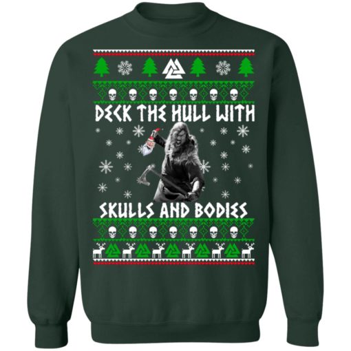 Viking Deck the hull with skulls and bodies Christmas sweater