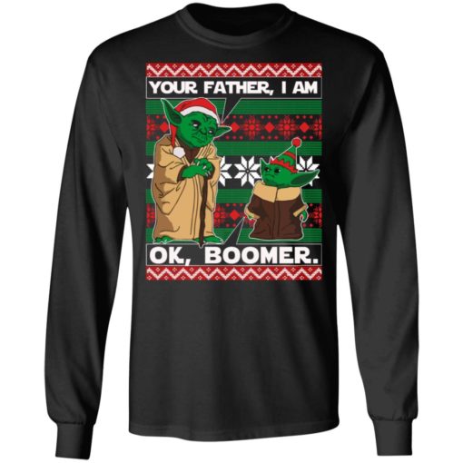 Baby Yoda Your Father I Am Ok Boomer Christmas sweater