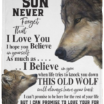 Wolf To my Son Never forget that I love you blanket