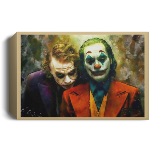 Heath Ledger and Joaquin Phoenix Joker poster, canvas