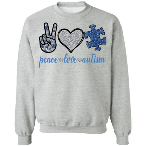 Peace love autism shirt