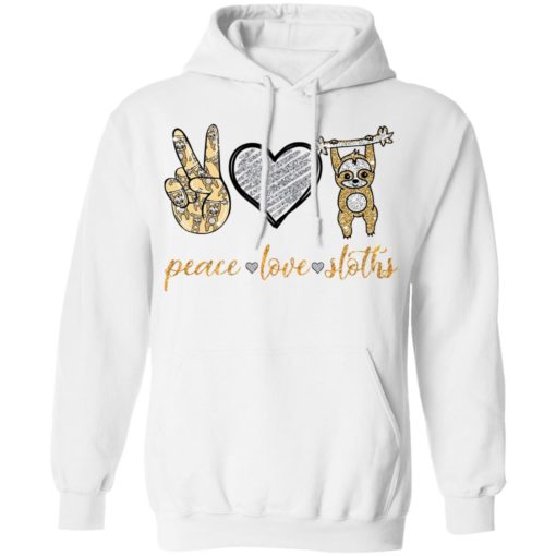 Peace love and sloth shirt