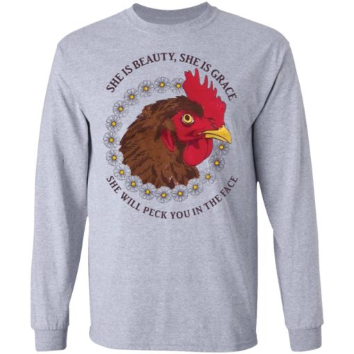 Rooster she is beauty she is grace shirt
