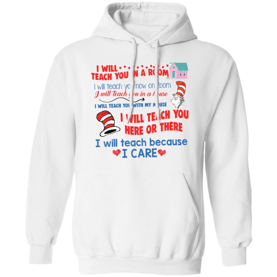 Shirt t-shirts Dr Seuss I will teach you in a room I will teach you here or there Cotton S-4XL shirt 