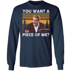 You want a piece of me Seinfeld vintage shirt - Long Sleeve, Navy