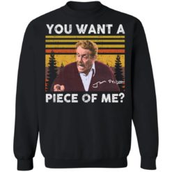 You want a piece of me Seinfeld vintage shirt - Sweatshirt, Black