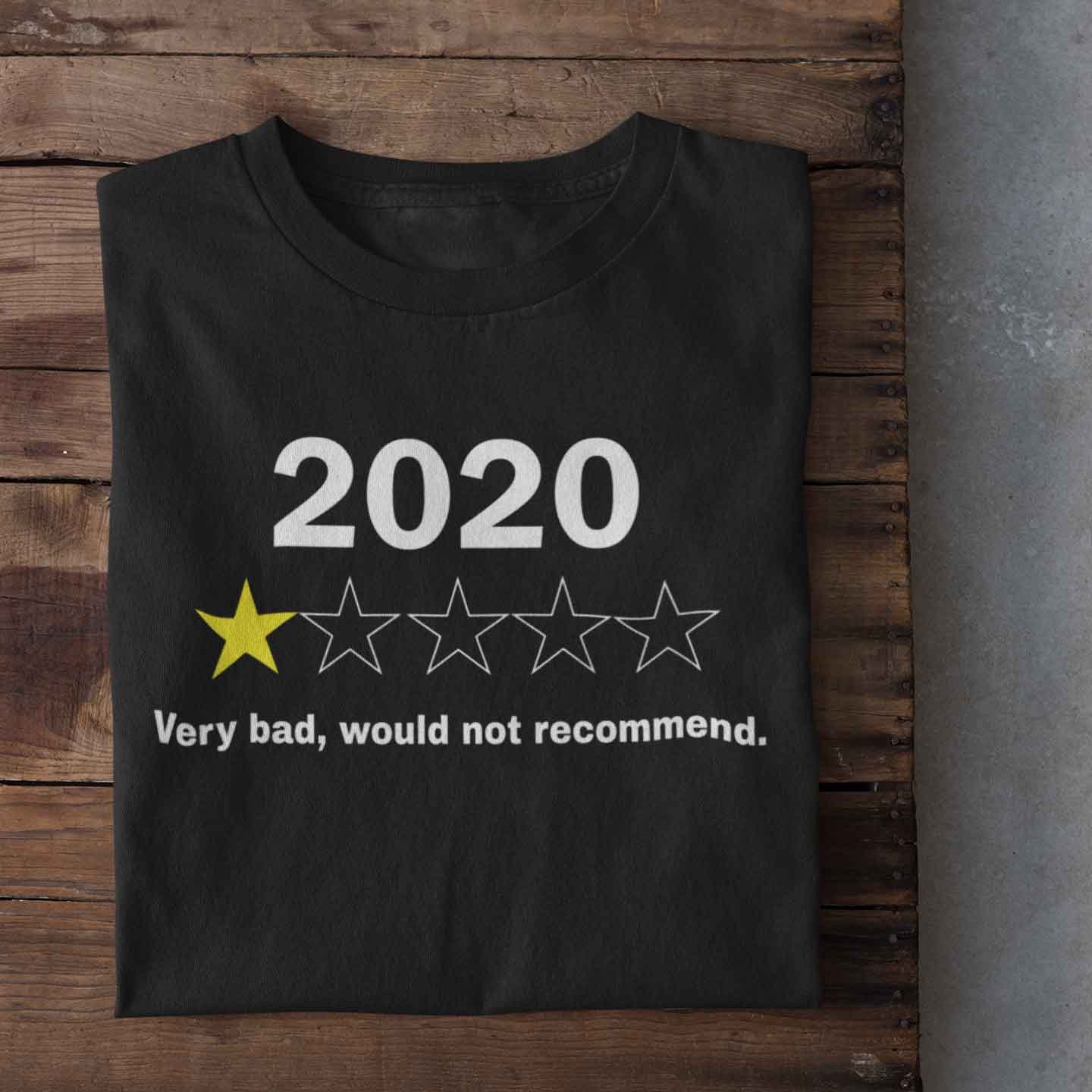 Womens 2020 Review Very Bad Would Not Recommend Funny 1 Star Rating V-Neck  T-Shirt