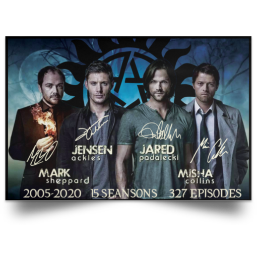 Supernatural 15 seasons 327 episodes poster canvas