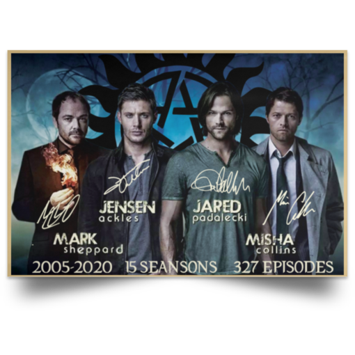 Supernatural 15 seasons 327 episodes poster canvas