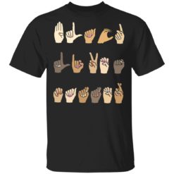 Black lives matter sign language shirt