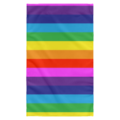 Rainbow Striped Pride Wall Flag