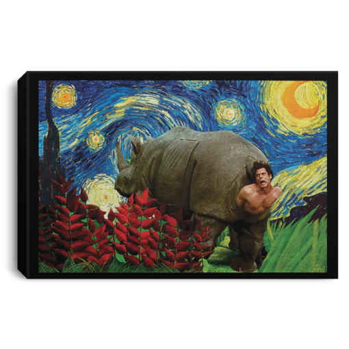 Rhino Scene Ace Ventura Starry Night poster, canvas