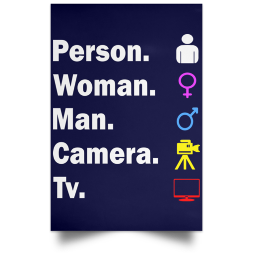 Person Woman Man Camera Tv poster, canvas