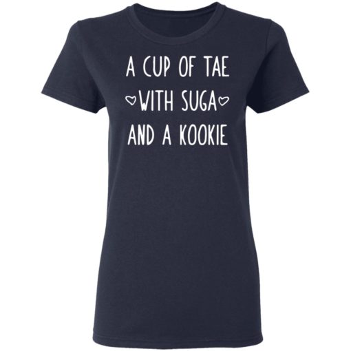 A cup of tae with suga and a kookie shirt