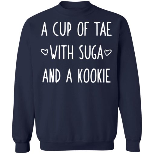 A cup of tae with suga and a kookie shirt