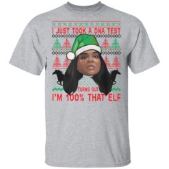 Lizzo 100 Percent That Elf Christmas Sweater - T-Shirt, Sport Grey
