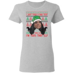 Lizzo 100 Percent That Elf Christmas Sweater - Ladies' T-Shirt, Sport Grey