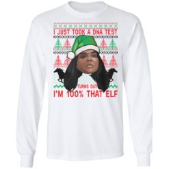 Lizzo 100 Percent That Elf Christmas Sweater - Long Sleeve, White