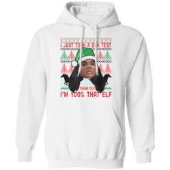 Lizzo 100 Percent That Elf Christmas Sweater - Hoodie, White