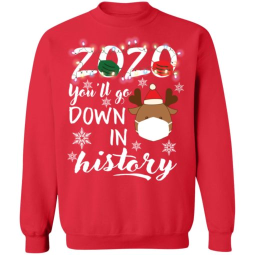 2020 you’ll go down in history Christmas sweatshirt