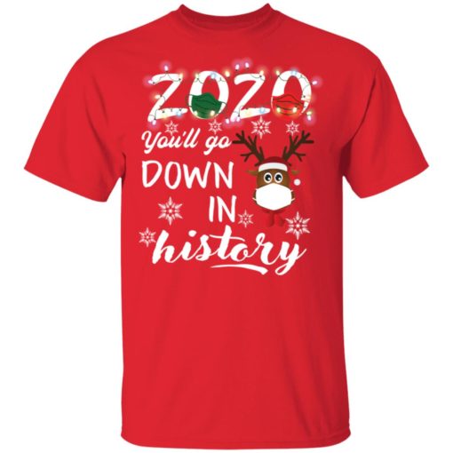 2020 You’ll Go Down In History Christmas Reindeer sweatshirt
