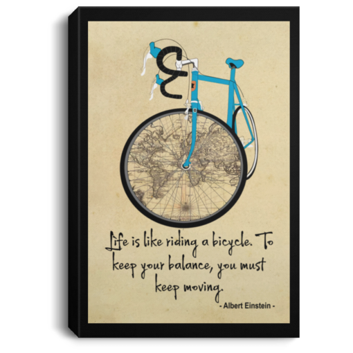 Life is like riding a bicycle poster, canvas