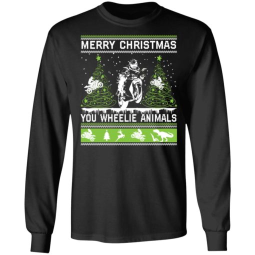 Bike Merry Christmas you wheelie animals sweater