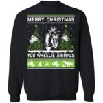 Bike Merry Christmas you wheelie animals sweater