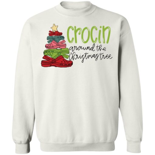 Crocin around the Christmas tree sweatshirt