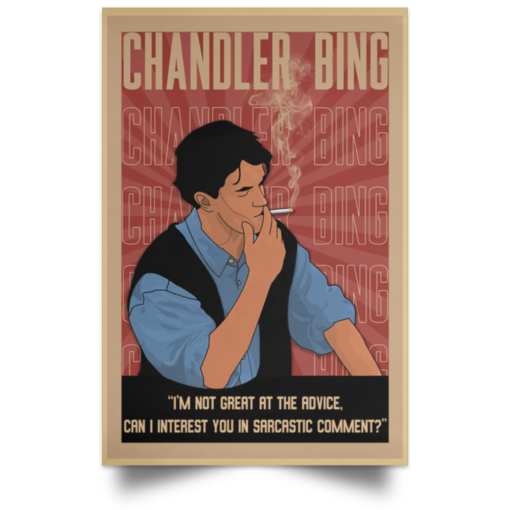 Chandler Bing smoke poster, canvas