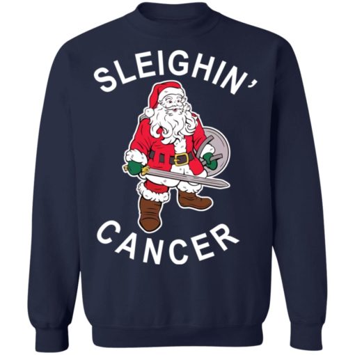 Sleighin Cancer Santa Christmas sweatshirt