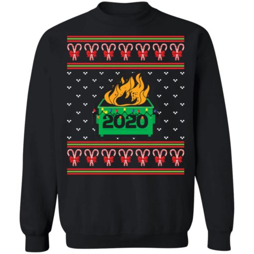 2020 Dumpster Fire Light Christmas sweater