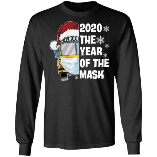 School bus 2020 the year of the mask Christmas sweatshirt