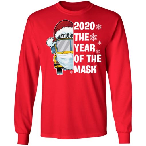 School bus 2020 the year of the mask Christmas sweatshirt
