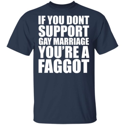 If You Don’t Support Gay Marriage You’re A Faggot shirt