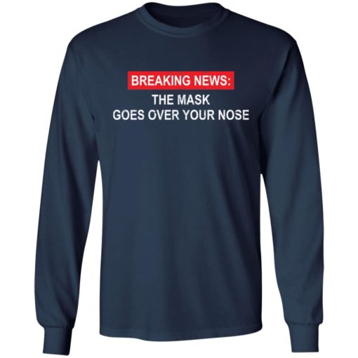 Breaking news the mask goes over your nose shirt