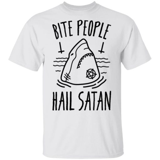 Bite People Hail Satan Shark shirt