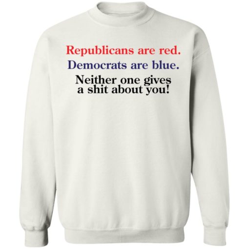 Republicans are red Democrats are blue shirt